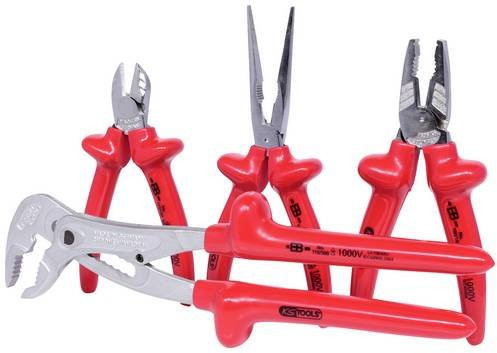 KS Tools CLASSIC 1000V Zangen-Satz, 4-teilig, rot/stahl - Bild 1