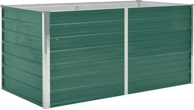DELUKE Hochbeet OSKAR aus verzinktem Stahl in Grün, B/T/H: 160 x 80 x 77 cm - Bild 1