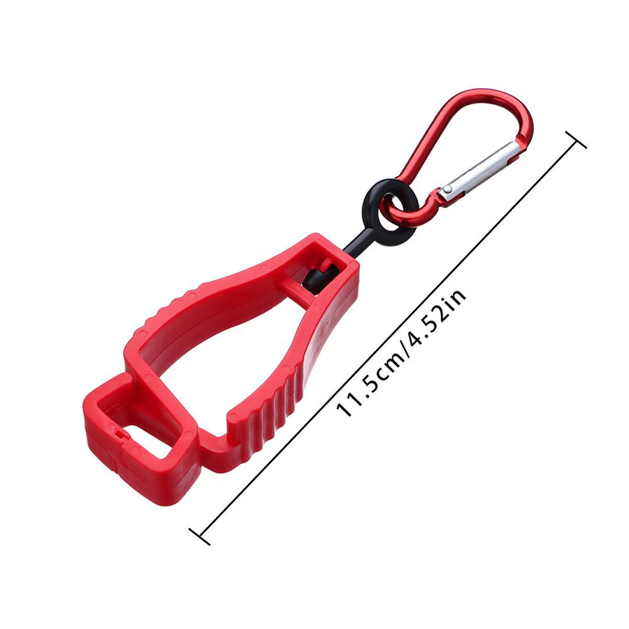 Multifunktionaler Handschuh-Clip und Kleiderbügel-Halter als Sicherheits-Arbeitswerkzeug in Orange - Bild 5