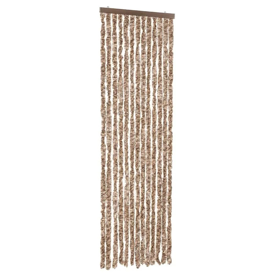 vidaXL Fliegenvorhang aus Chenille in Beige und Dunkelbraun, B: 56 cm, H: 200 cm - Bild 2