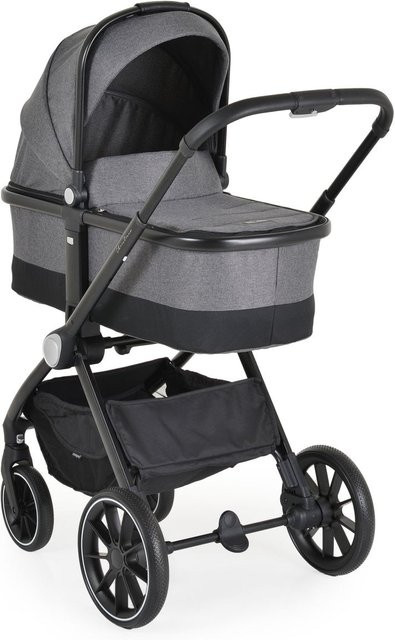 Cangaroo Kombikinderwagen Christiano 3 in 1 mit Babywanne, Babyschale und Wickeltasche in Grau, klappbar - Bild 1
