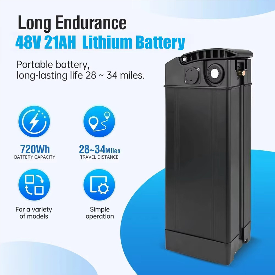 Haiba Lithium-Ionen-Akku Faltbares Modell Schwarz für 36V und 48V/52V mit Kapazitäten von 20Ah, 30Ah oder 40Ah - Bild 2