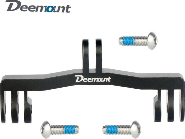 Dual Twin Metall Adapter für GoPro Schnittstelle zur Verlängerung von Fahrrad Computer Halterungen und Scheinwerfern in Schwarz - Bild 1