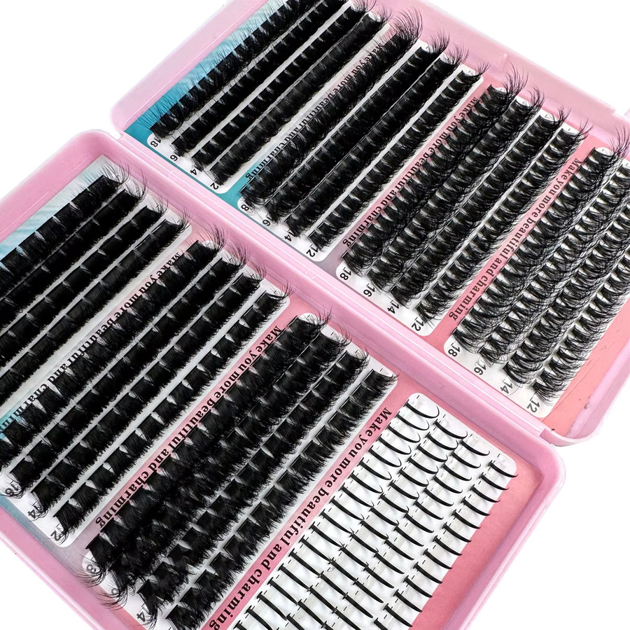 UMIRYAO Einzelcluster Falsche Wimpern, Black, 560 Stück, Unisex - Bild 3