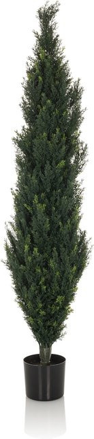 hjh OFFICE Kunstpflanze CEDRUS grüner Tischbaum aus Kunststoff - Bild 1