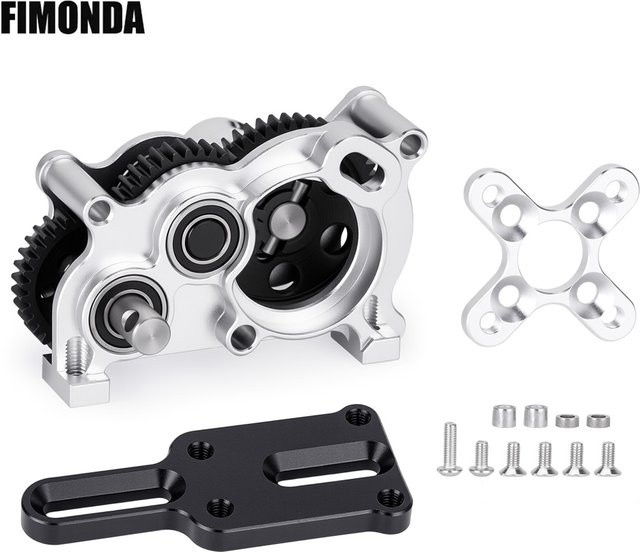 Fimonda Aluminium OD-4 Getriebe mit Gleitpad, Zubehör, Metall, Grau, ab 14 Jahre - Bild 1