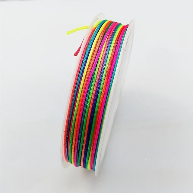 Dehnbares Regenbogen-Gummiseil in Weiß, 0,8 mm x 9,97 Meter - Bild 1