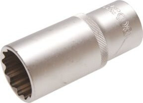 BGS Steckschlüssel-Einsatz für Diesel-Einspritzdüsen, Antrieb Innenvierkant 12,5 mm (1/2 Zoll), SW 27 mm, Silber - Bild 1