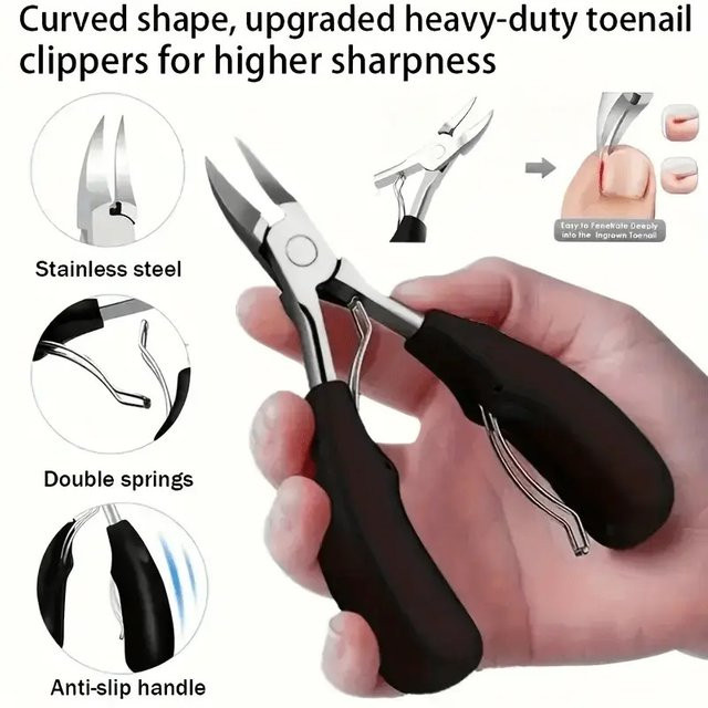 Ouriner Nagelknipser und Nagelschere, Schwarz, Unisex - Bild 1