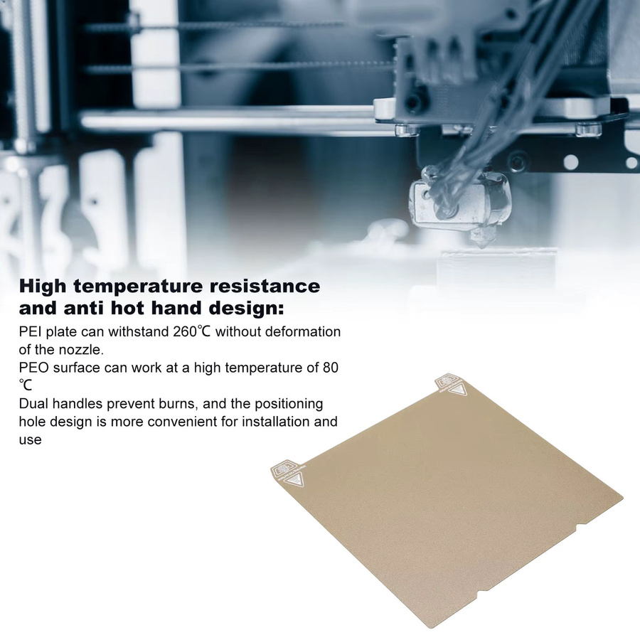 Doppelseitiges PEI-Druckerbauplatte für FDM-3D-Drucker, Gold, B/B: 235 x 235 mm, passend für Ender 5 S1 - Bild 4
