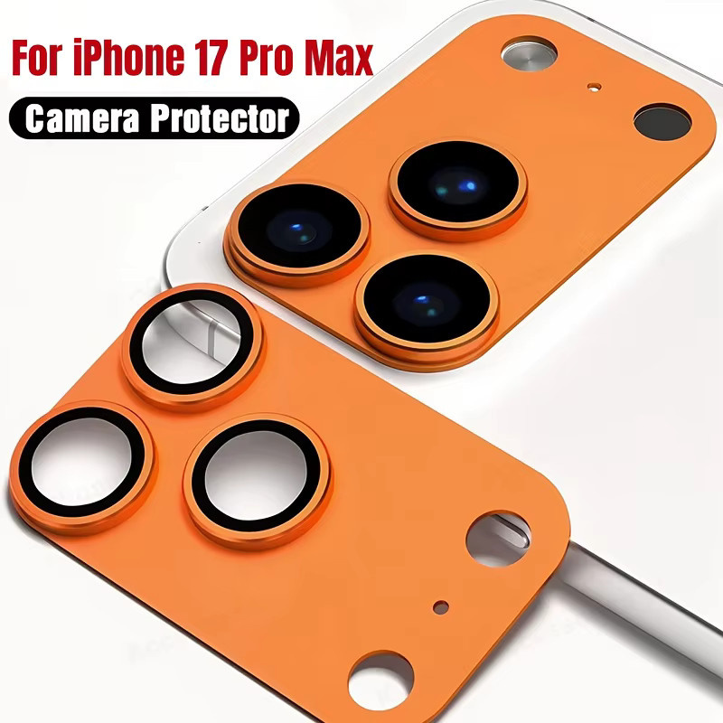 Schutzset für iPhone 17 Pro Max mit Ultra HD Kamera Displayfolie 9H Härte und Metall Objektivschutzring in Schwarz - Bild 2