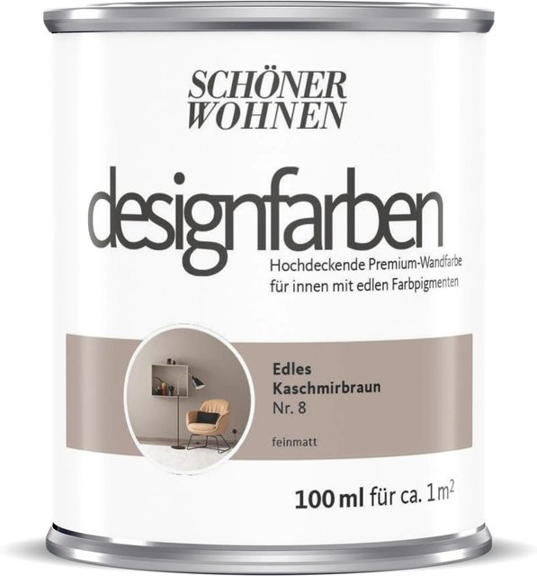 Schöner Wohnen Designfarben Holzlasur Kaschmirbraun 100 ml - Bild 1