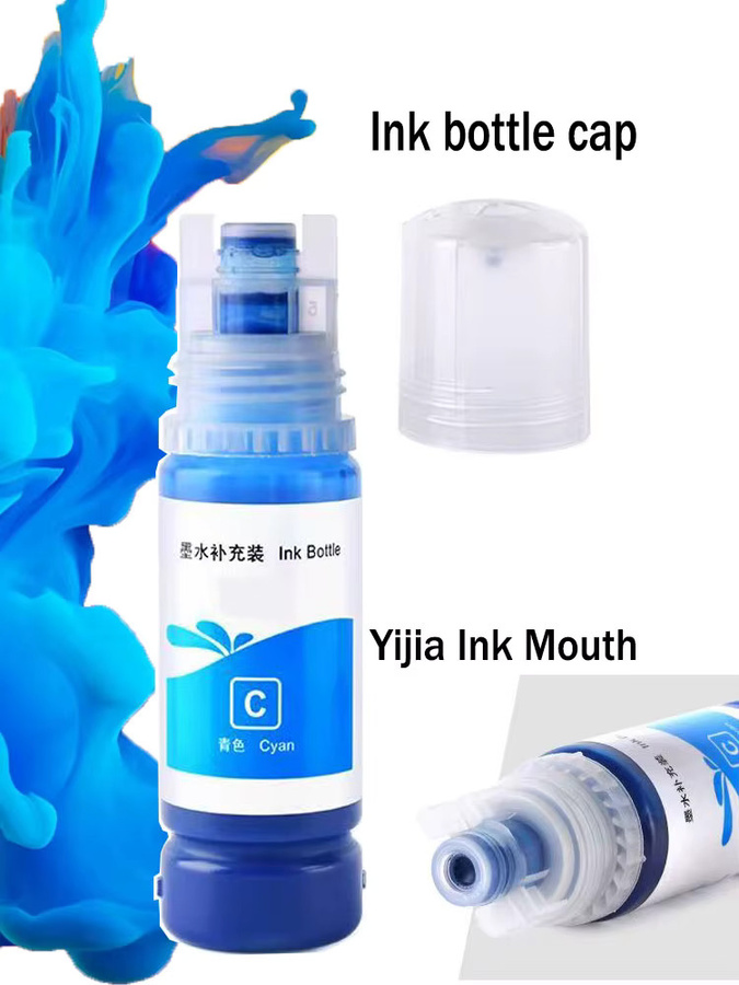 104 Premium Farbkompatible Nachfülltinte auf Wasserbasis für Epson ECOTANK ET-2821 ET-2825 ET-2826 ET-2830 Drucker in Schwarz - Bild 4