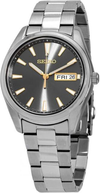 SEIKO Armbanduhr, Quarz, Edelstahl, 40,2 mm, Grau, Herren - Bild 1