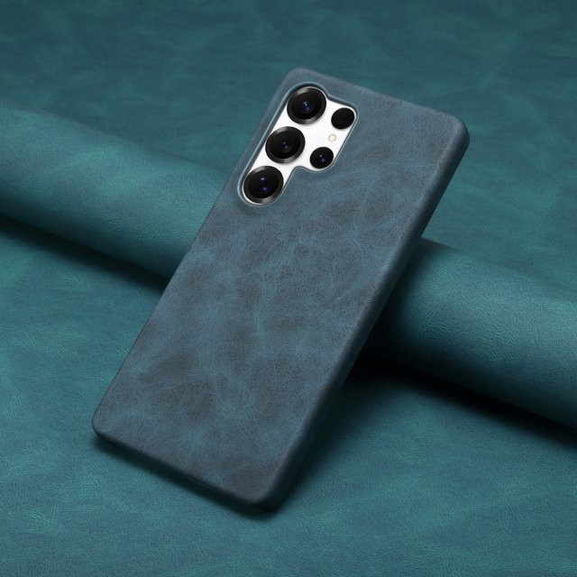 Denior Magnetische Kunstleder Handyhülle für Samsung Galaxy S25, S25 Plus und S25 Ultra mit kabellosem Laden in Blau - Bild 1