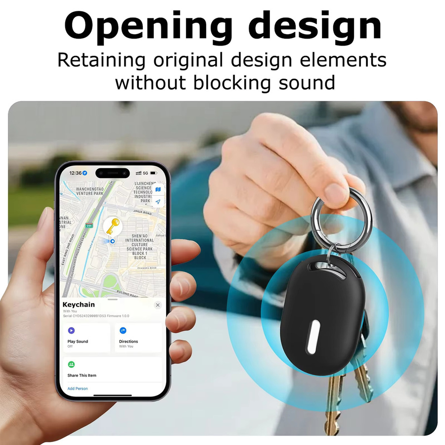 Xiaomi Silikon-Schutzhülle mit Metall-Schlüsselring für Xiaomi Tag Anti-Lost Tracker - Bild 3