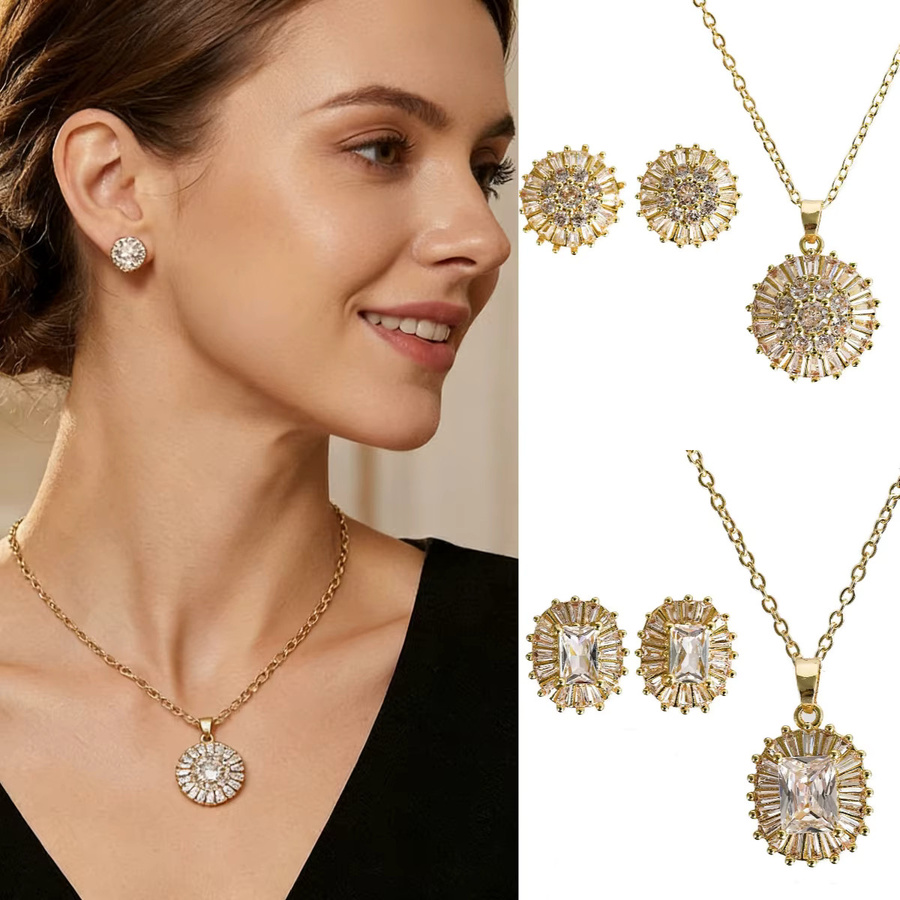 Miallo Schmuck-Set Halskette und Ohrringe, Gold, Zirkonia - Bild 3