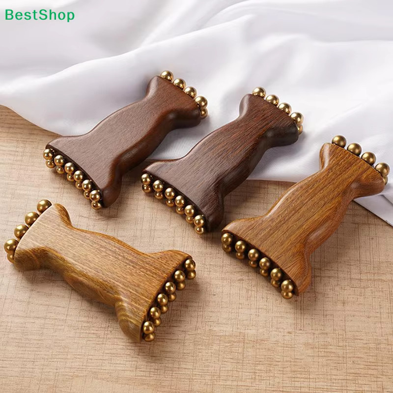 HNKMP Lymphdrainage-Massagegerät, Holzschaber mit Messingkugeln, Unisex - Bild 2