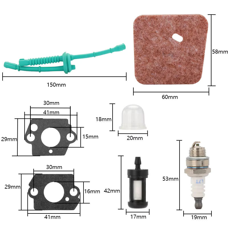 CMCP Vergaser-Set mit Luftfilter und Leitungsdichtung für Stihl Fadentrimmer FS55 FS55R FS55RC KM55 HL45KM55R FS38 - Bild 2