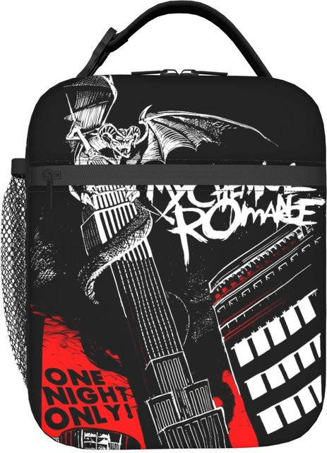 Fancy Style Studio My Chemical Romance Thermische Lunchtasche aus Oxford-Stoff in Schwarz - Bild 1