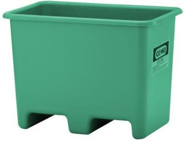 Rechteckbehälter Cemo aus glasfaserverstärktem Kunststoff in Grün mit Stapeltaschen, B: 57 cm, T: 87 cm, H: 64 cm - Bild 1