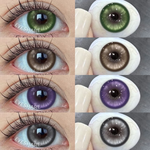 EYESHARE Farbige Kontaktlinsen, Grau, Grün, Violett - Bild 1