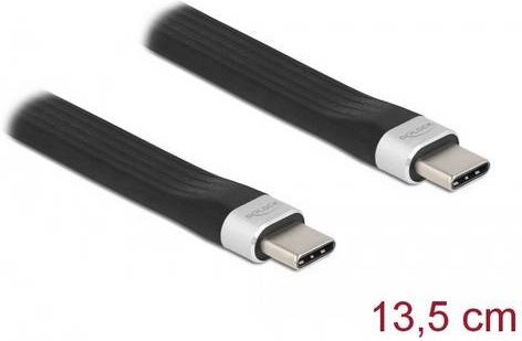 Delock USB-C Kabel Schwarz 0,14 m 85770 - Bild 1