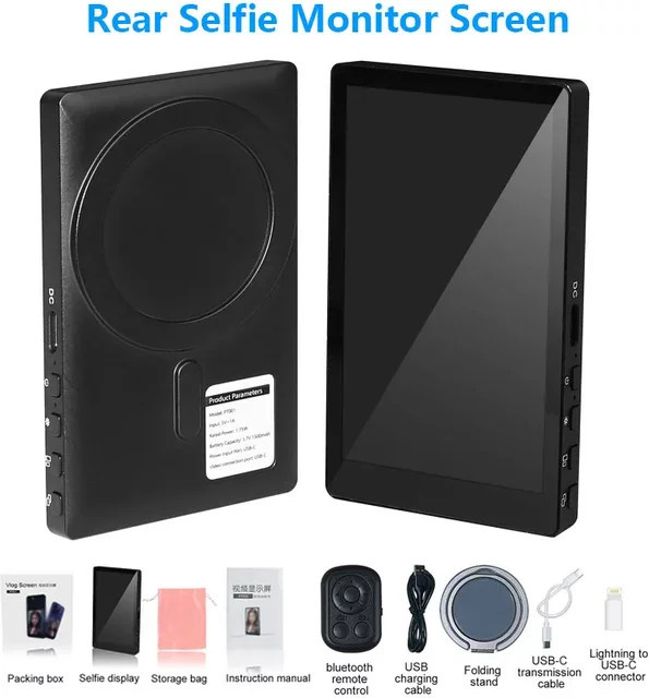 luxuglow Magnetischer kabelloser Selfie-Rückkamera-Monitor für Smartphone, Camcorder und Objektiv für Vlog und Live-Stream - Bild 1