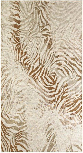 Lola&Moi Teppich Savannah Zebra Design in Braun, Schwarz und Weiß, B: 80 cm, T: 150 cm - Bild 1