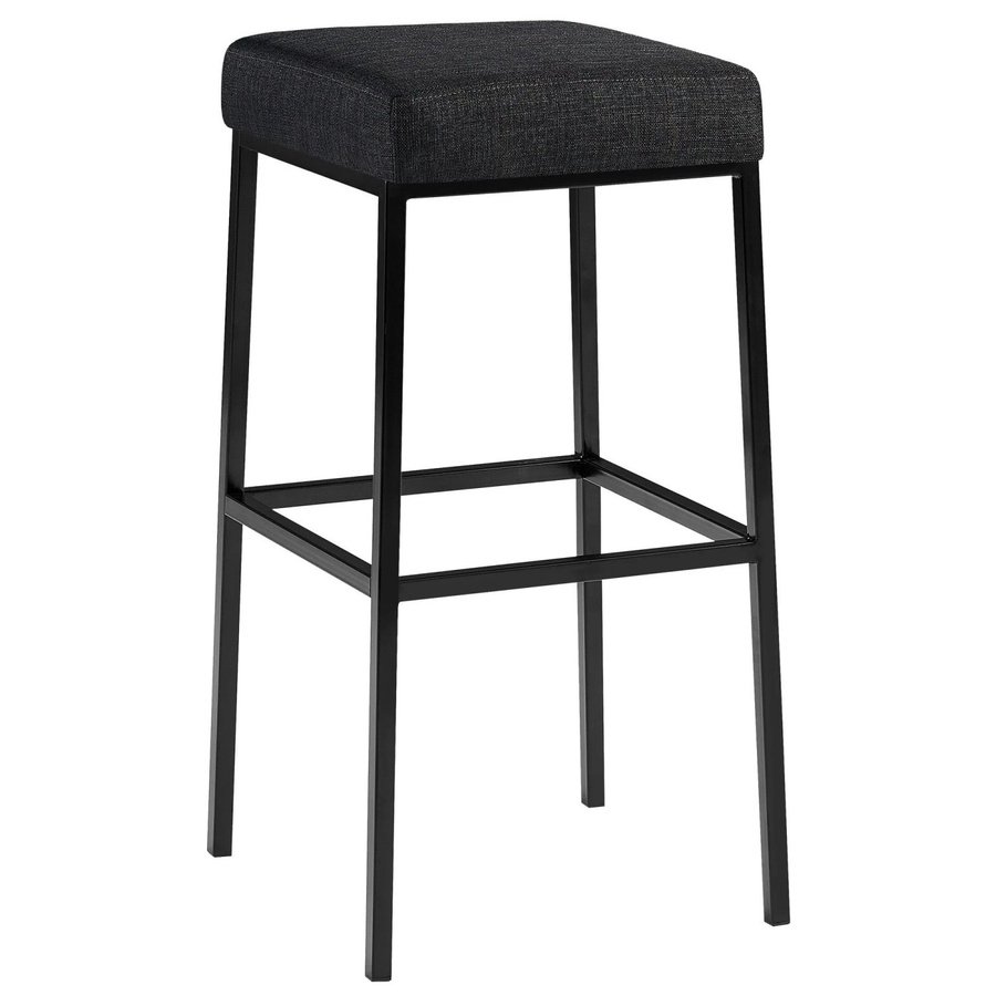 DELUKE Barhocker BIDAN Barstuhl aus Stoff in Dunkelgrau mit Lehne, B/T/H: 37 x 37 x 78 cm - Bild 2