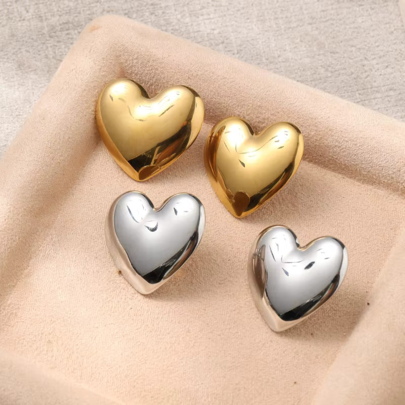 St.delan Ohrstecker Edelstahl, Gold, Damen, Minimalistisch - Bild 2