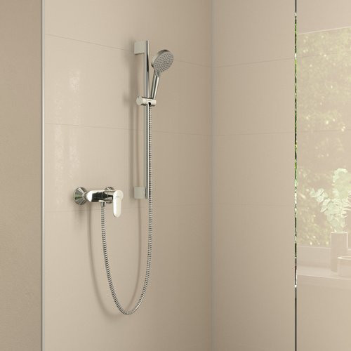 Hansgrohe Einhebel-Brausemischer Vernis Blend in Chrom und Grau, B/H/T: 21,9 x 11,8 x 12,9 cm - Bild 1
