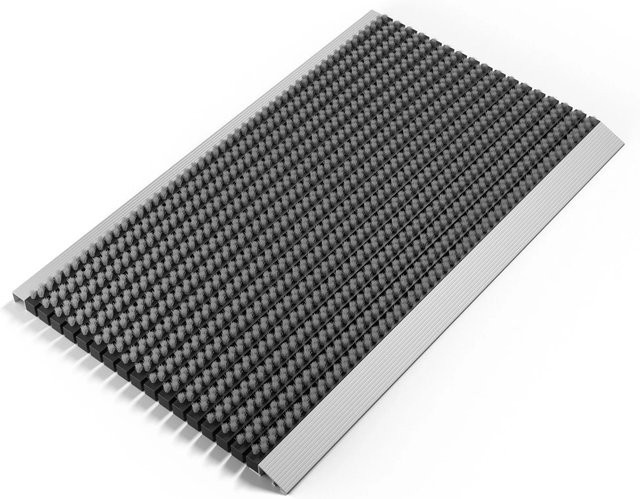 Björn&Schiller Fußmatte mit Aluminiumrahmen und Bürsten in Grau, B: 55 cm, T: 90 cm, für den Außenbereich - Bild 1