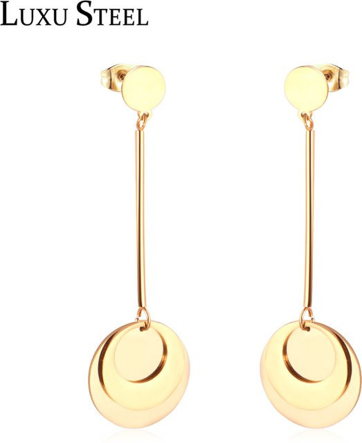LUXUSTEEL Ohrringe Edelstahl, Gold, Damen - Bild 1