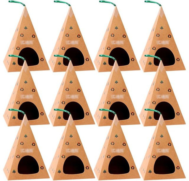 Binchi Keji Travel Weihnachtsstrumpf Geschenkbox aus Kraftpapier in Weiß und Braun für kreative Geschenke wie Lippenstift oder Parfüm - Bild 1