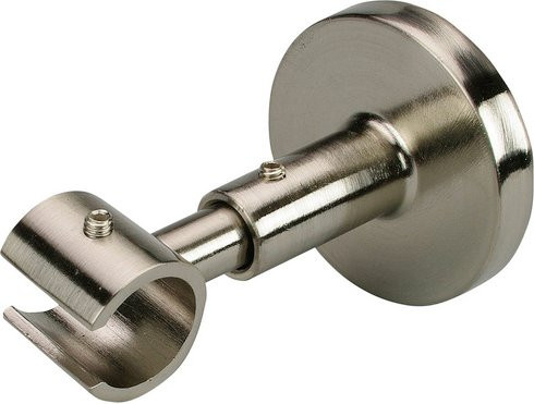 LIEDECO Deckenträger für Gardinenstangen aus Metall in Silber, Durchmesser: 16 mm - Bild 1