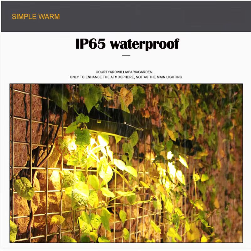 DOUWENXI Solar-Gartenleuchte mit integriertem LED für Außenbereich und Zäune, wasserdichte Dekoleuchte für Terrasse und Landhaus - Bild 4