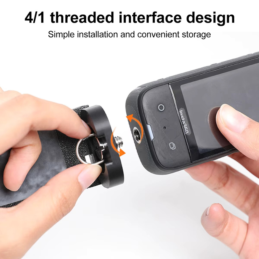 Insta360 Magnetische Halterung und Ständer für Insta360 X4 und Pocket 3 in Schwarz mit 1/4 Zoll Schraube und faltbarer Basis - Bild 4