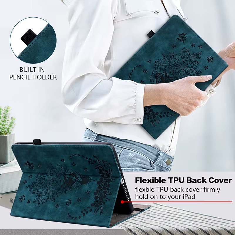 Lederhülle für Lenovo Idea Tab 11 Zoll K10C und Idea Tab Pro 12.7 Y700 4. 5. Generation 2025 Tablet-Cover in Blau - Bild 3