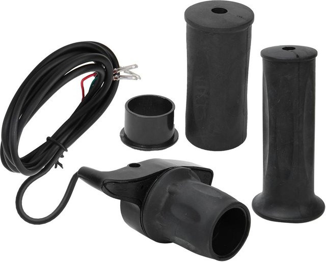 Igeteck Universeller Gasgriff als Paar für Elektrofahrrad und Roller, Farbe: Schwarz, Durchmesser: 22,5 mm - Bild 1