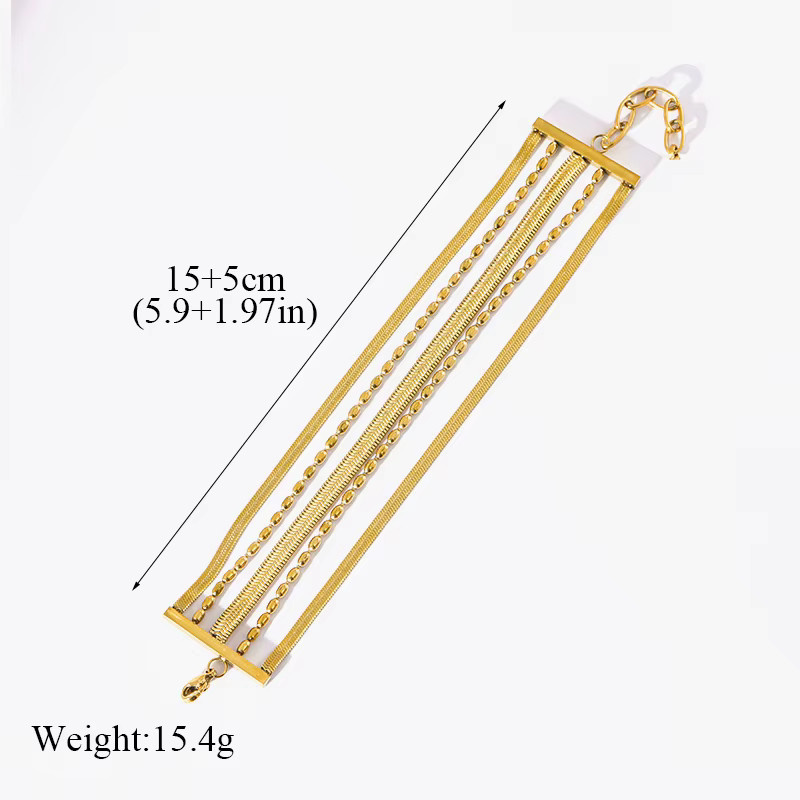 Eilieck Armband, Edelstahl, Gold, Damen - Bild 2