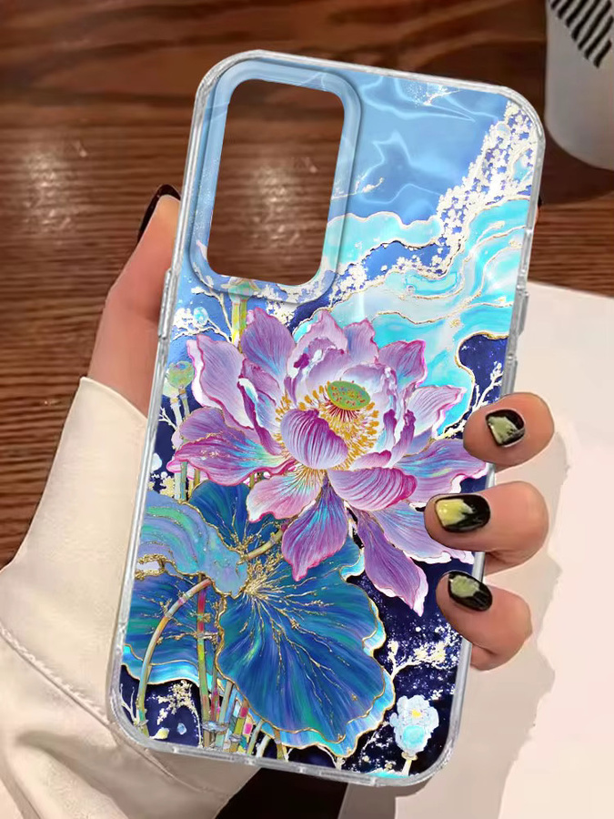 Bunte Lotusblüten Luxus-Print Handyhülle für Samsung Galaxy S22 S23 S24 S25 S26 S21 Plus S20 FE Ultra in Multicolor - Bild 3