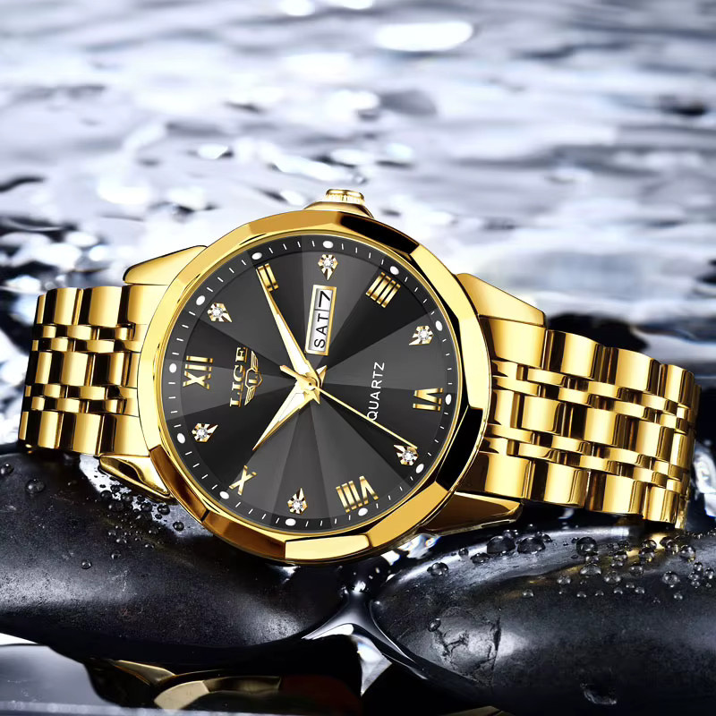 LIGE Armbanduhr, Damen, Stahl, Wasserdicht - Bild 2