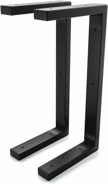 HEVVA Waschtischhalterung LAHN 2er Set Schwarz Matt, Tiefe: 20 cm - Bild 1