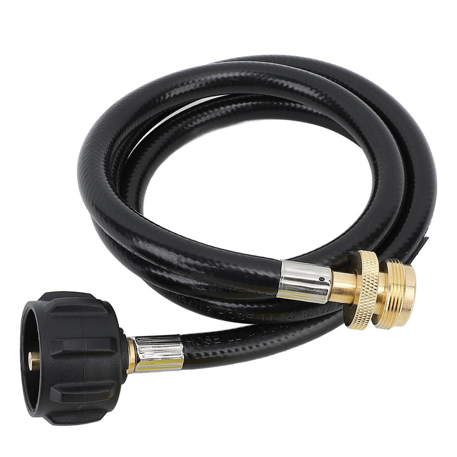 Igeteck Propan-Adapter-Schlauch mit QCC1-Messinganschluss für die Umwandlung von 1lb auf 20lb Gasflaschen, Schwarz, Länge: 122 cm - Bild 7