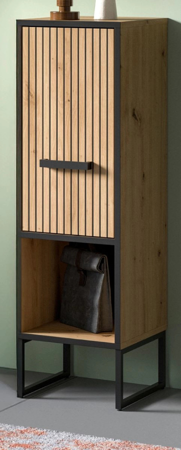 Badezimmer Kommode Scana in Eiche, modern und matt, B/T/H: 101 x 30 x 32 cm - Bild 1