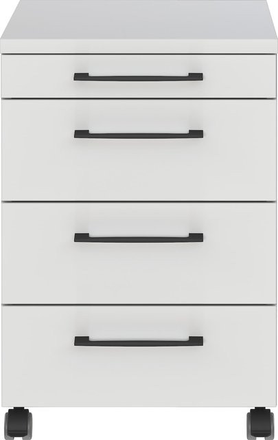 Germania Rollcontainer Profi 2.0 mit Utensilienfach und Rollen, Lichtgrau, B/H/T: 42 x 61 x 49 cm - Bild 1
