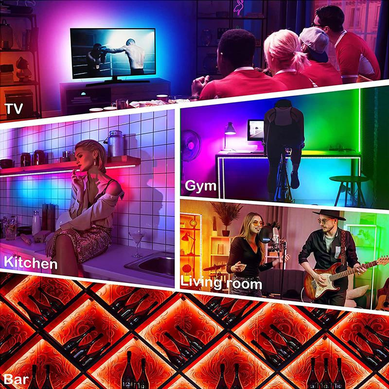 Amill YH Lighting USB-LED-Streifen RGB mit Bluetooth und Controller, 10m Mehrfarbig 5050 SMD LED-Lampenband für TV-Hintergrundbeleuchtung und Party - Bild 4
