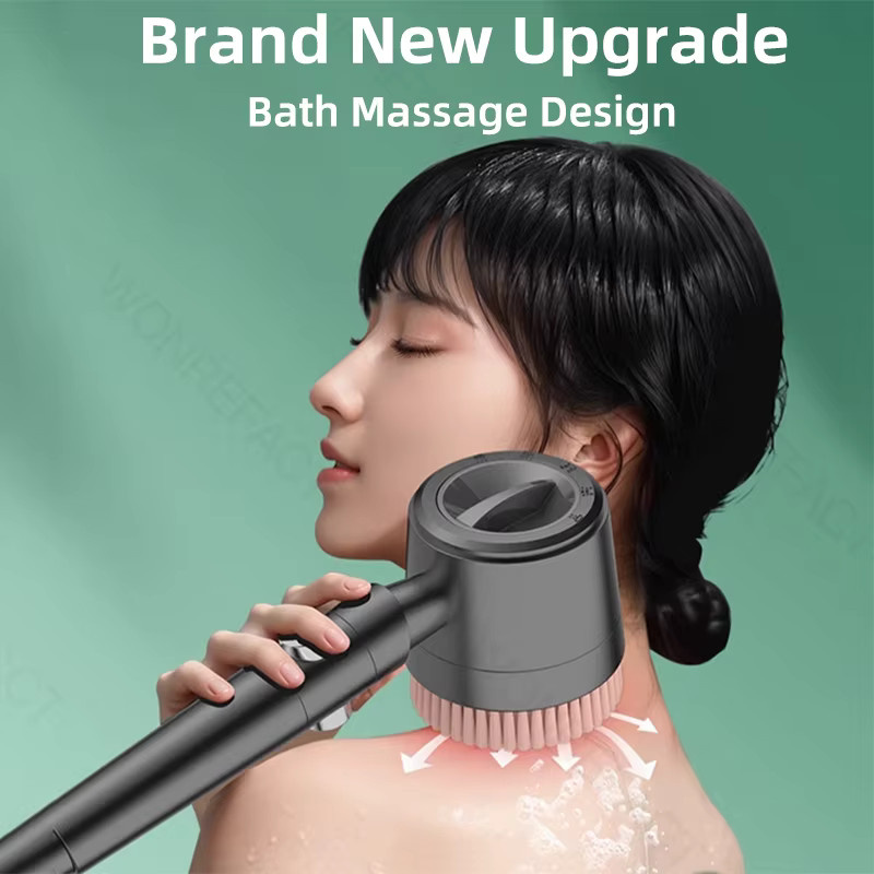 JIANGZILIU 5-Modus Rundes Massageduschkopf Hochdruck Handbrause mit Filterelement und verstellbarem Sprühkopf - Bild 2