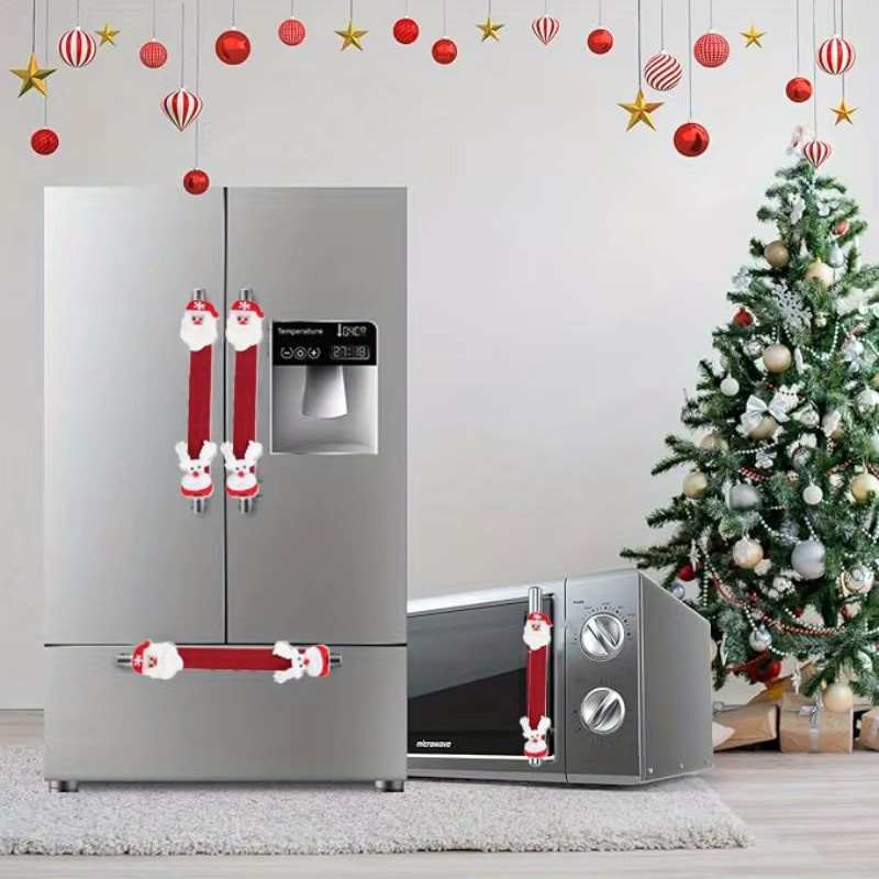 Weihnachts-Griffschutz für Siemens Küchengeräte mit Santa und Schneemann Motiv in Rot - Bild 4